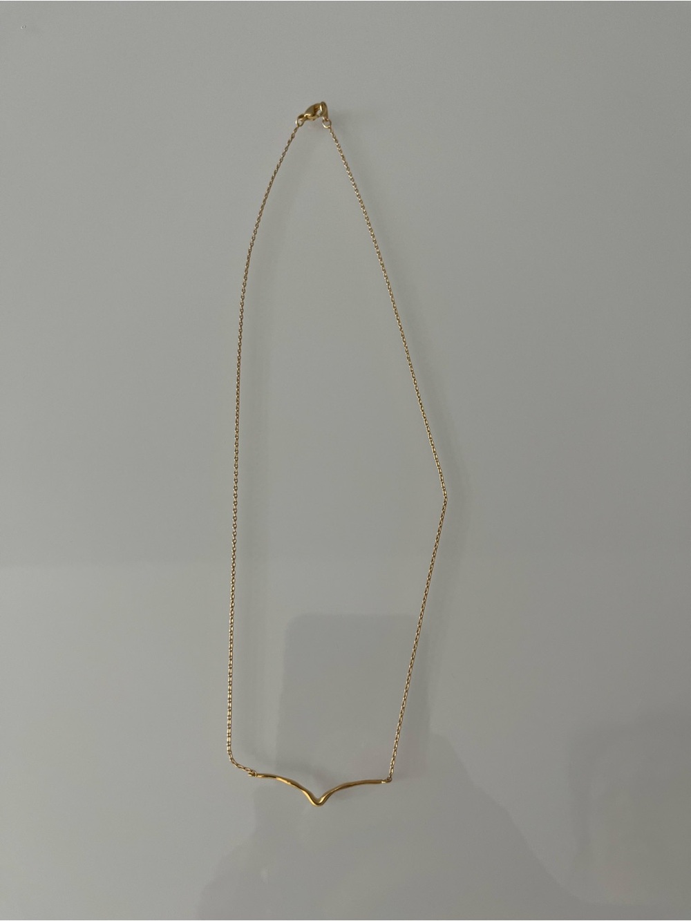 Minimalist Gold V-Shape Necklace for Women